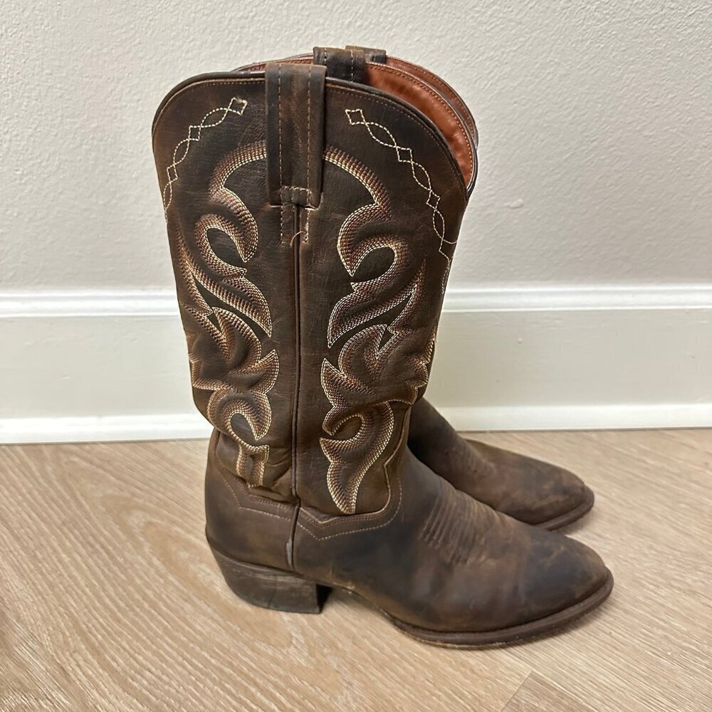 Dan Post Leather distressed Renegade Western boots 8 - Picture 4 of 10